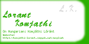 lorant komjathi business card